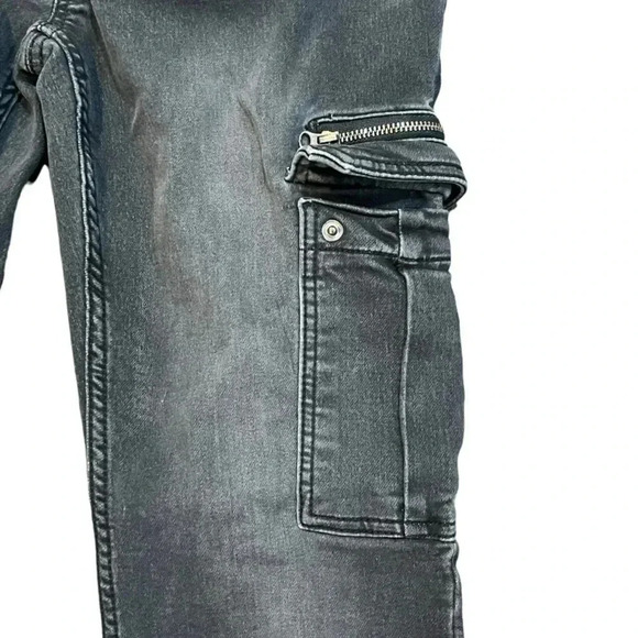 Wonder Nation youth black/grey washed denim cargos size XL (14-16) - Picture 3 of 13